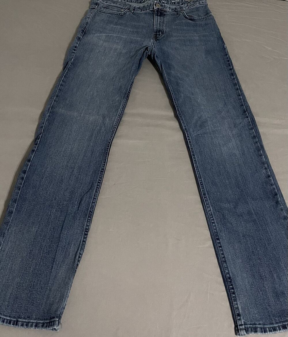 Calvin Klein Straight Jeans Mens 36x34 Blue Denim Classic Fit Great Cond